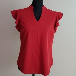 New York & Company Red/Orange Blouse